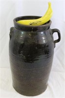 Vintage 16" 2-Handle Stoneware Milk Jug