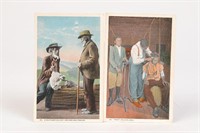 (2) Antique Black Americana Postcards