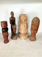 Carved Wood Statutes