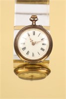 A French Remontoir Sterling Silver Pocket Watch