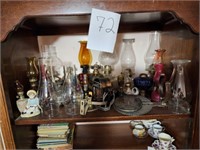 Assorted Lot Oil Lamps & Parts