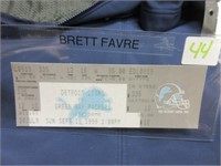 Brett Favre Detroit lions ticket stub