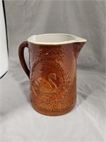 CERAMIC SWAN STYLE PITCHER APPROX 8"