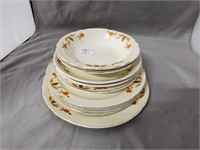 (10) PIECES OF HALL'S SUPERIOR AUTUMN LEAF: BOWLS