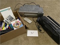RADIO / VCR / BOX FULL PENS AND MISC