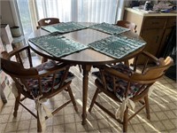 WOODEN KITCHEN TABLE & 4 CHAIRS - NICE