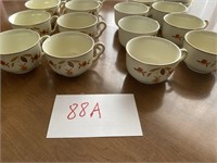 JEWEL TEA AUTUMN LEAF HALL CHINA-CUPS /SAUCERS