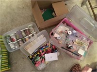 SEWING BOX and SEWING SUPPLIES