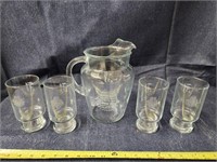 Ship pitcher and glass set