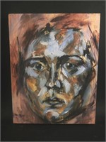 Female Portrait Acrylic on Canvas 16 x 12 In