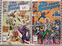 2 West Coast Avengers CPVs #7 MG/MHG #10 MHG!