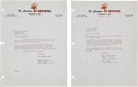 1950 and 1951 Paul Brown Signed Letters!