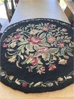 Handwoven 36" country style wool rug
