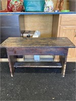 Mortise and tendon rustic antique bench