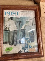 2 Saturday Evening Post framed pictures