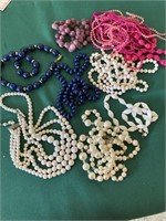 Beaded necklace lot