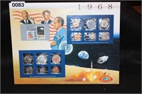 1968 UNCIRCULATED MINT SET W/ STAMPS APOLLO