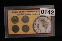 COINS OF AMERICAN FRONTEIR 4 COINS LIBERTY NICKELS