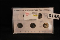 AMERICAN BISION NICKEL COLLECTION 5 COINS