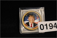 DONALD TRUMP 45TH PRESIDENT COLORIZED COIN