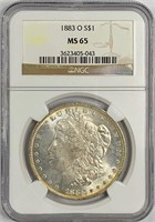 1883-O Morgan Silver Dollar MS-65