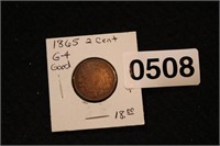 1865 2 CENT PIECE (G-4) (1) COIN