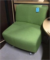 Modern Spring Green Upholstered Chair Gunlocke
