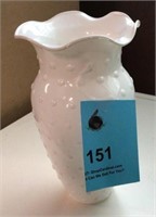 White Hobnail Vase 8”