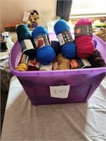 Large Lot of Yarn in Tote Several New!