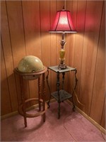 Metal Decorative Table, Lamp, Globe & More