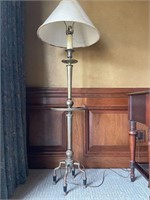 Chapman 1975 Vintage Brass Floor Lamp with Shelf
