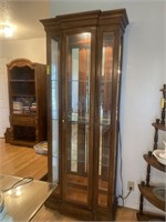 Lighted Curio Cabinet-Mirrored