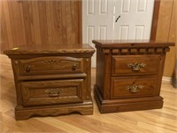2-Heavy Wood End Tables