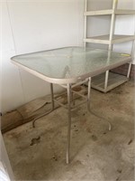 Tall Outdoor Table (Glass & Metal)