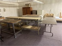 2-Heavy Duty Shelves & 4-Tables