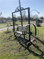 Beautiful Rustic Wagon Wheel Swing