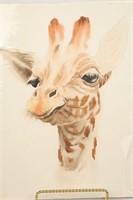SONYA MCKINZIE Watercolor Painting Giraffe
