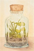 SONYA MCKINZIE Watercolor Painting Jar of Plants