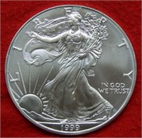 1999 American Eagle 1 Ounce Silver Mint Error REV