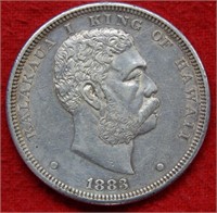 1883 Hawaii Silver Dollar  -- Rare