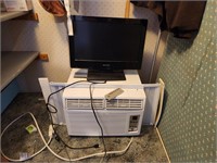 Air conditioner with card table and monitor