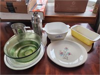 Vintage Kitchen.  Corelle, pyrex, sifter and