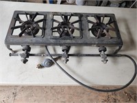 Cast iron 3 burner propane stove