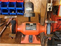 Bench grinder 6" with light