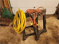 Saw horse's, hose, extension cords