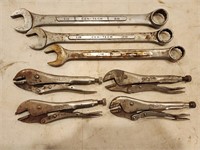 Vise Grips, large wrenches