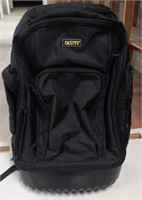 Backpack with hard bottom and wheels