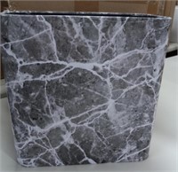 Set of 2 Rectangular open waste can, Gray marble
