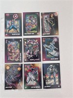 1992 Marvel Impel Cards Black Widow, Punisher