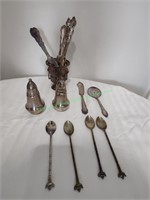 Silver Plated Butter Knives, S&P, & Small Spoon